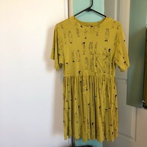 Urban Outfitters yellow babydoll dress